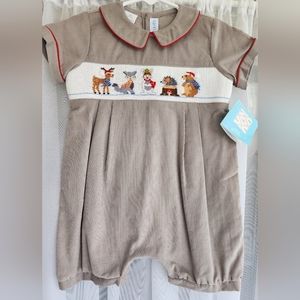 Vive La Fete boy's smocked holiday bubble